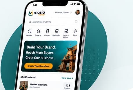 Masio storefront tools displayed on a mobile phone